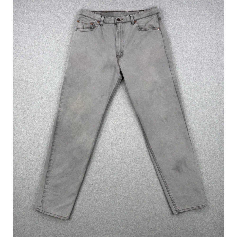 Vintage Levis Jeans Mens Fits‎ 36x32 Gray 550 Relaxed Tapered Faded Made In USA